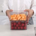 Clear Fresh Storage Stackable Plastic Fridge Organizer With Cover