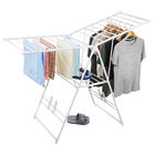 Portable White Folding Drying Clothes Rack Stainless Steel