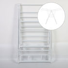 Metal 2 Layers Foldable Clothes Drying Rack Butterfly Design With Shelves