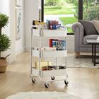 Kitchen Utility 3 Tier Rolling Cart With Lockable Casters