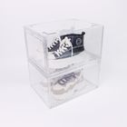 Transparent Plastic Stackable Shoe Storage Boxes Acrylic Drawer Type