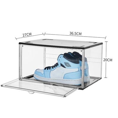 Acrylic Magnetic Stackable Shoe Display Boxes Transparent