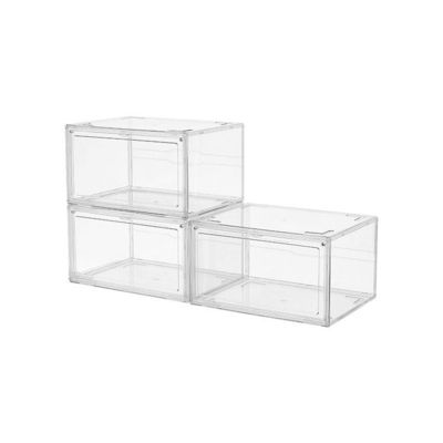 Acrylic Magnetic Stackable Shoe Display Boxes Transparent