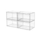 Acrylic Magnetic Clear Acrylic Shoe Boxes Stackable Transparent