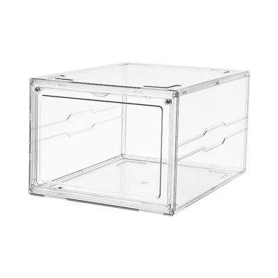 Custom Clear Magnetic Acrylic Shoe Box Display Stackable