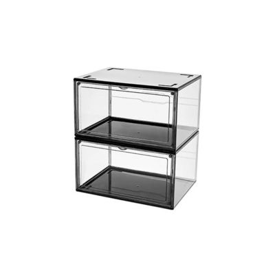 Magnetic Plastic Acrylic Sneaker Display Case Stackable Transparent