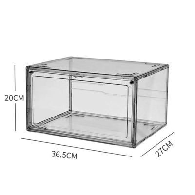 Magnetic Plastic Acrylic Sneaker Display Case Stackable Transparent