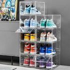 Front Open Clear Shoes Box With Custom Logo Transparent
