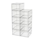 Clear Magnetic Acrylic Drop Front Shoe Storage Box Anti Corrosion
