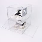 Plastic Acrylic Shoe Boxes With Magnetic Door 5kg - 10kg Load