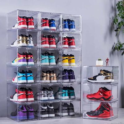 Customized Logo Multicolor Acrylic Shoe Display Box Multilayer