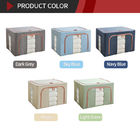 1.4KG Grey Fabric Storage Boxes With Lids , Sonsill Odorless Fabric Cube Storage Bin