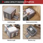 1.4KG Grey Fabric Storage Boxes With Lids , Sonsill Odorless Fabric Cube Storage Bin