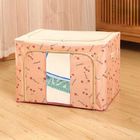 100L Dustproof Fabric Storage Box With Lid , Stackable Storage Containers For Clothes
