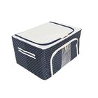 Daily Foldable Oxford Cloth Fabric Household Storage Containers With Zipper Covered 72L