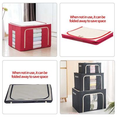 Multiscene Ultralight Fabric Household Storage Containers With Steel Frame 60*42*40cm