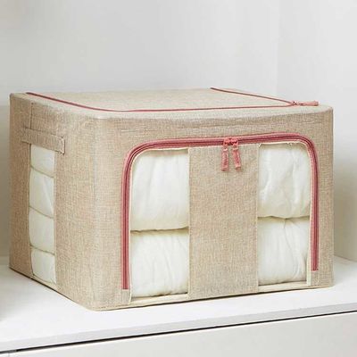 Odorless Ultralight Fabric Storage With Lid , Dustproof Large Fabric Storage Boxes