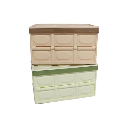 Odorless Plastic Collapsible Storage Bins , Silk Road Enterprise Leakproof Folding Crate With Lid
