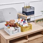 Drainable Practical Folding Plastic Crates Kitchen Use Stackable Collapsible