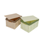 Sturdy Practical Folding Tote Box , Fashionable Collapsible Crates With Lids