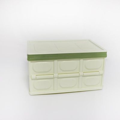 Ultralight OEM Collapsible Plastic Box , Detachable Folding Crate With Lid