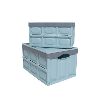 Ultralight OEM Collapsible Plastic Box , Detachable Folding Crate With Lid