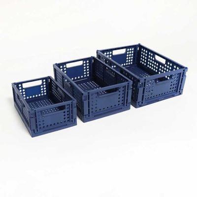 Food And Fruit Collapsible Storage Bin Silk Road Enterprise 0.166kg Foldable Sturdy PP Plastic