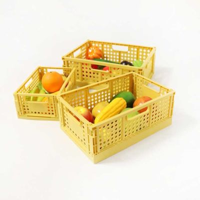 Silk Road Enterprise Thickened Plastic Basket Organizer , Detachable Folding Storage Boxes