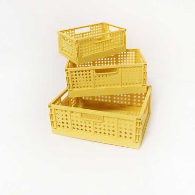 Silk Road Enterprise Thickened Plastic Basket Organizer , Detachable Folding Storage Boxes
