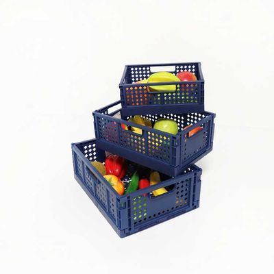 Silk Road Enterprise Thickened Plastic Basket Organizer , Detachable Folding Storage Boxes