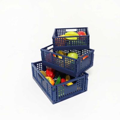 Sonsill Thickened Plastic Basket Organizer , Detachable Folding Storage Boxes