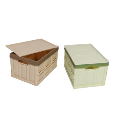 Multiscene Foldable Plastic Container , Odorless Collapsible Plastic Crates With Lids