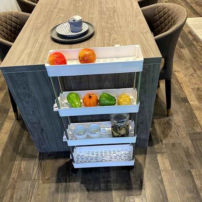 Sonsill Folding Utility Home Storage Carts 4 Tiers Odorless Multifunction Durable