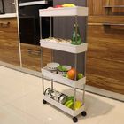 Sonsill Folding Utility Home Storage Carts 4 Tiers Odorless Multifunction Durable