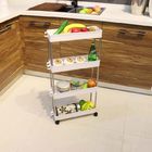 Sonsill Folding Utility Home Storage Carts 4 Tiers Odorless Multifunction Durable