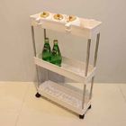 Washable Thickened Narrow Storage Cart For Food Sundries Sturdy Durable