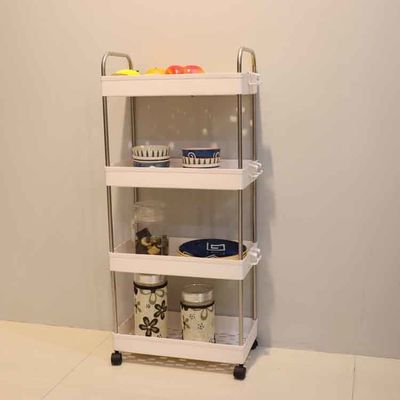 ODM Movable Home Storage Carts For Tableware PP Plastic Multiscene Use Practical