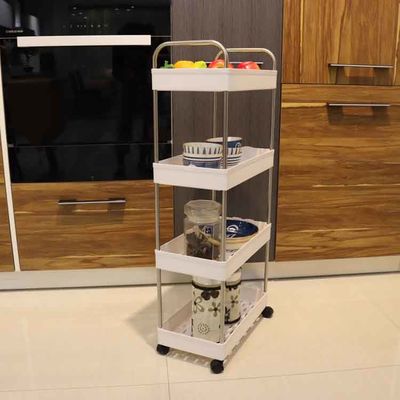 ODM Movable Home Storage Carts For Tableware PP Plastic Multiscene Use Practical