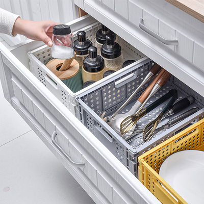 Sonsill Cube Plastic Household Storage Containers For Sundries Organizer Drainable