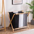 Oxford Cloth 3 Grid Laundry Basket Reusable Eco Friendly Weight 2.05kg Space Saving