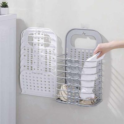 Hollow Practical Collapsible Laundry Hamper Silk Road Enterprise Wall Mounted Durable