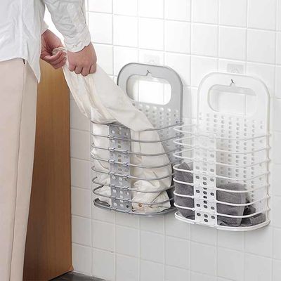 Hollow Practical Collapsible Laundry Hamper Silk Road Enterprise Wall Mounted Durable