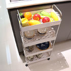 Thickened Bathroom Storage Carts With Lockable Wheels Movable Lightweight 0.7kg
