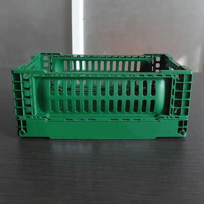 Foldable Kitchen Plastic Storage Crate Hollow Out 120mm Height