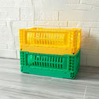 Food Grade PP Plastic Folding Storage Crate 5L Multicolor