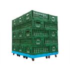 Supermarket Portable Plastic Folding Crate For Fruit Vegetable