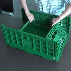 Perforated Collapsible Plastic Crates With Lids Blue Foldable