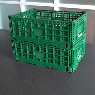 40L Plastic Crates Foldable Mesh Wall For Turnover And Storage