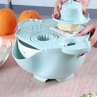 PP Sky Blue Multifunctional Vegetable Cutter With Drain Basket