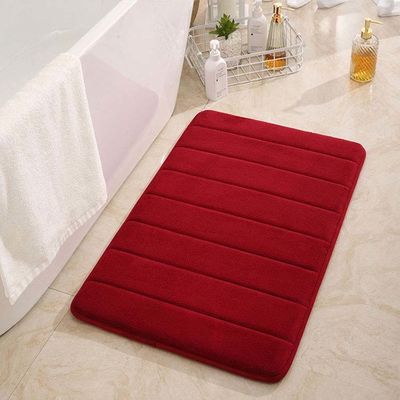 Shaggy Memory Foam Non Slip Toilet Bath Mat Quick Drying